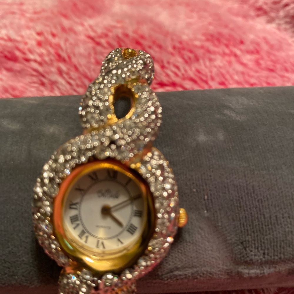 Bob Mackie Rhinestone Bangle Watch - Picture 2 of 7